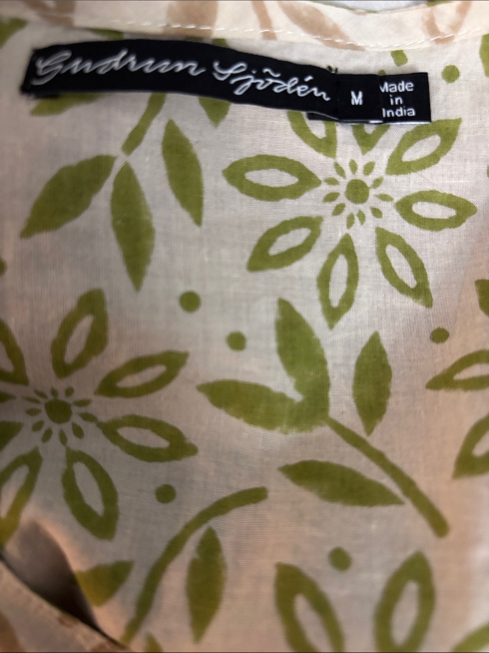 Gudrun Sjoden Woven "Kauri" Dress, Kiwi, Size Medium - Picture 9 of 10